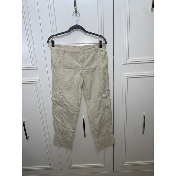 Calvin Klein Women's Beige Cargo Capri Pants Size 4‎ Casual - Picture 1 of 7
